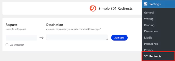 using simple 301 redirects