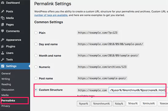 custom structure option