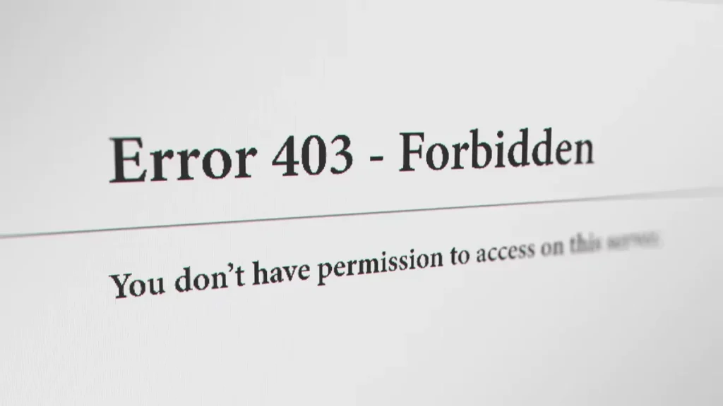 403 forbidden error