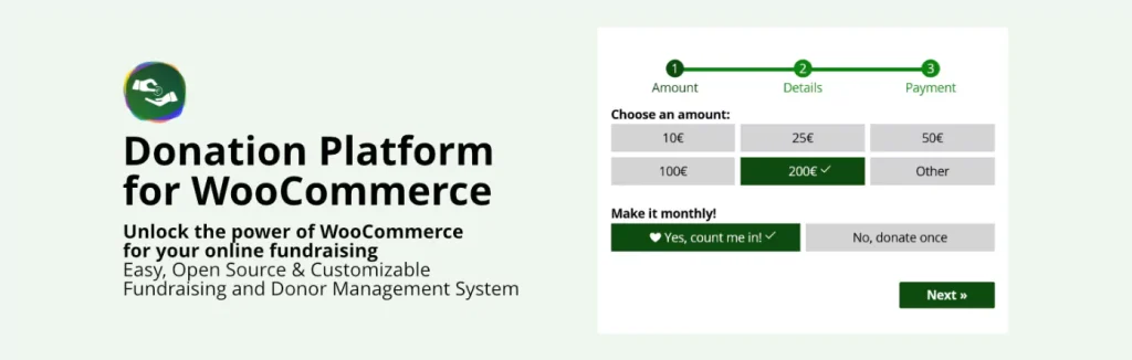 donation platform for woocommerce